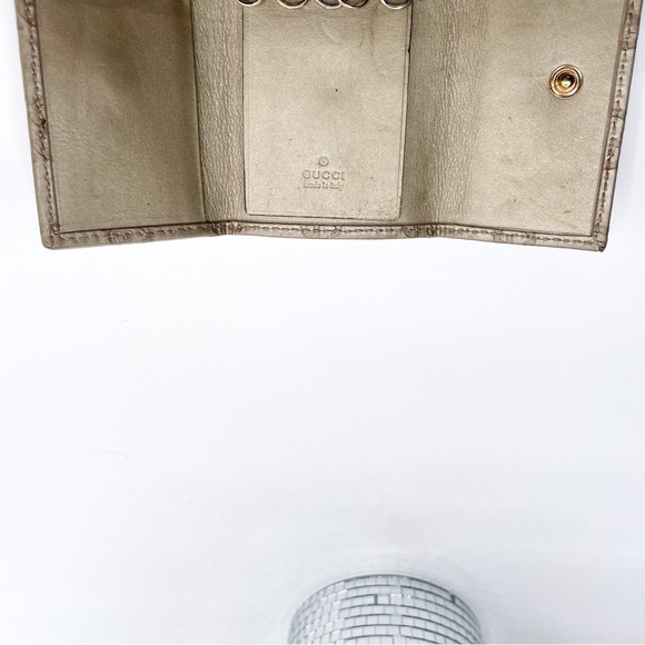 Gucci Lovely Heart Ssima GG Logo Leather 6 Ring Key Case Pre-Loved Pre-Owned - Picture 9 of 15